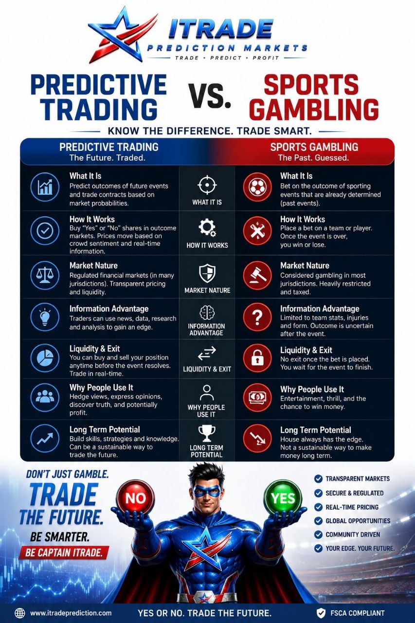 Predictive trading vs sports gambling — know the difference