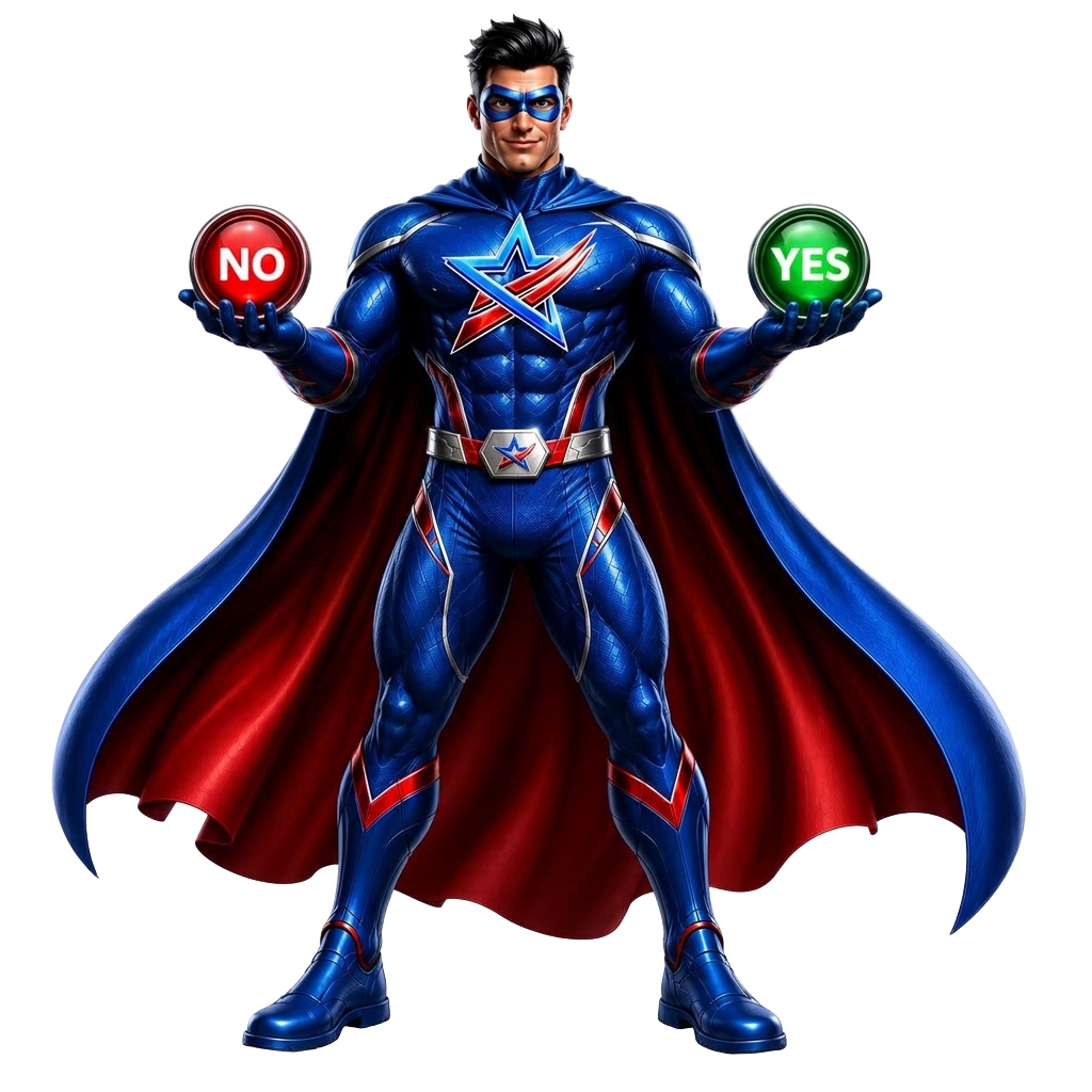 ITRADE prediction markets hero holding YES and NO orbs